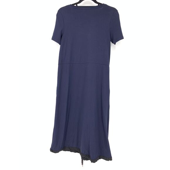 COS Womens Size US Size Small T-Shirt Dress Cinched Hem Pockets Blue Black - Picture 2 of 6